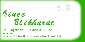 vince blikhardt business card